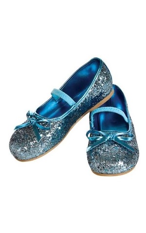 Blue Glitter Child Flats Shoes