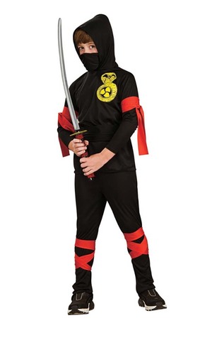 Black Ninja Martial Arts Child Costume