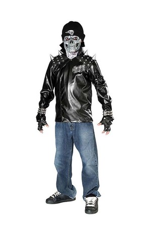 Metal Skull Biker Child Costume