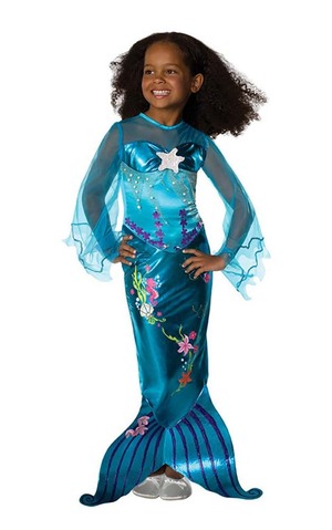 Blue Magical Mermaid Child Toddler Fish Costume
