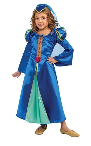 Blue Renaissance Princess Child Costume