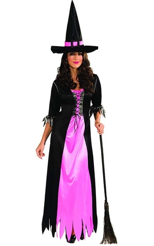 Black And Pink Adult Witch Costume