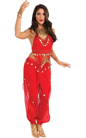 Red Belly Dancer Adult Costume