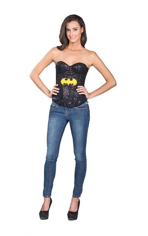 Batgirl Sequin Adult Superhero Corset