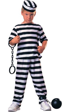 Prisoner Jail Boy Convict Child Costume