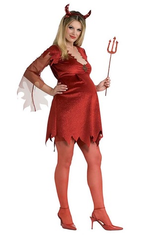 Devil Lady Adult Maternity Costume
