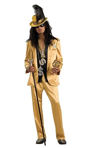 Gold Hustlah Adult Pimp Daddy Costume