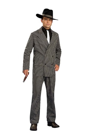 Gangster Suit Pin stripe Adult Costume