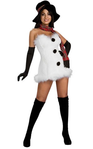 Frostbite Adult Christmas Snowman Costume Costume Crazy