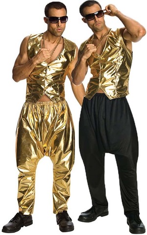 MC Hammer Vanilla Ice Black Parachite Adult Pants