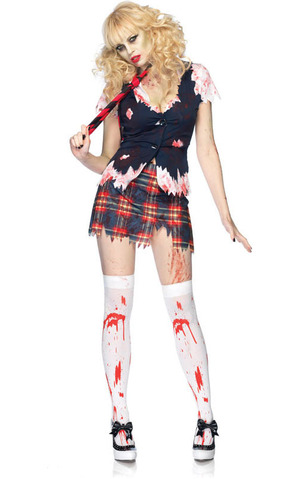 Zombie School Girl Adult Costume