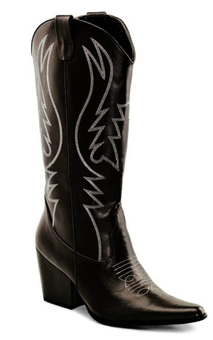 Black Western Cowgirl Adult Boots