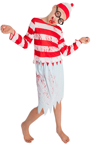 Zombie Where's Mrs Wally Girl Child Costume