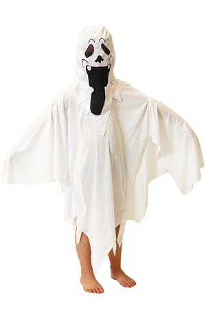 Screaming White Ghost Child Costume