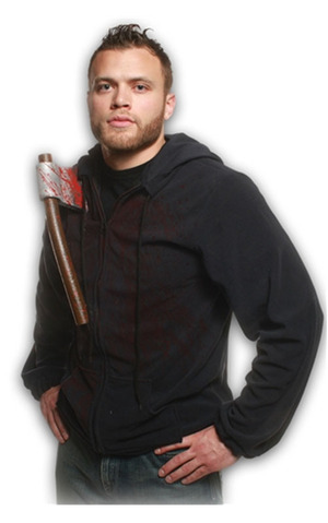Hoodie with Bloddy Axe Adult Costume