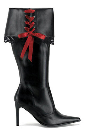 Pirate Heel Black Boots Adult