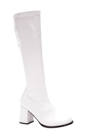 White Retro GoGo Disco Adult Boots